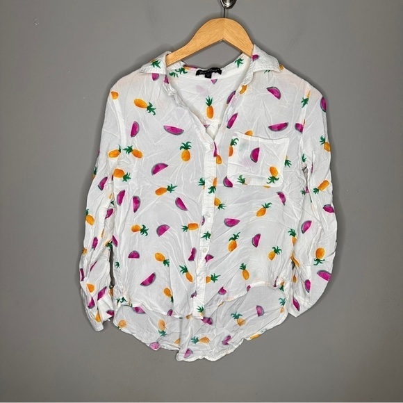Velvet heart tropical fruit buttton front shirt - Picture 1 of 5